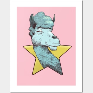 Llama star Posters and Art